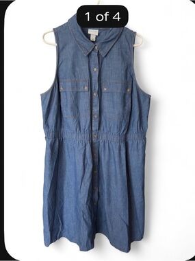 Ava & Viv Light Blue Jean Chambray dress
